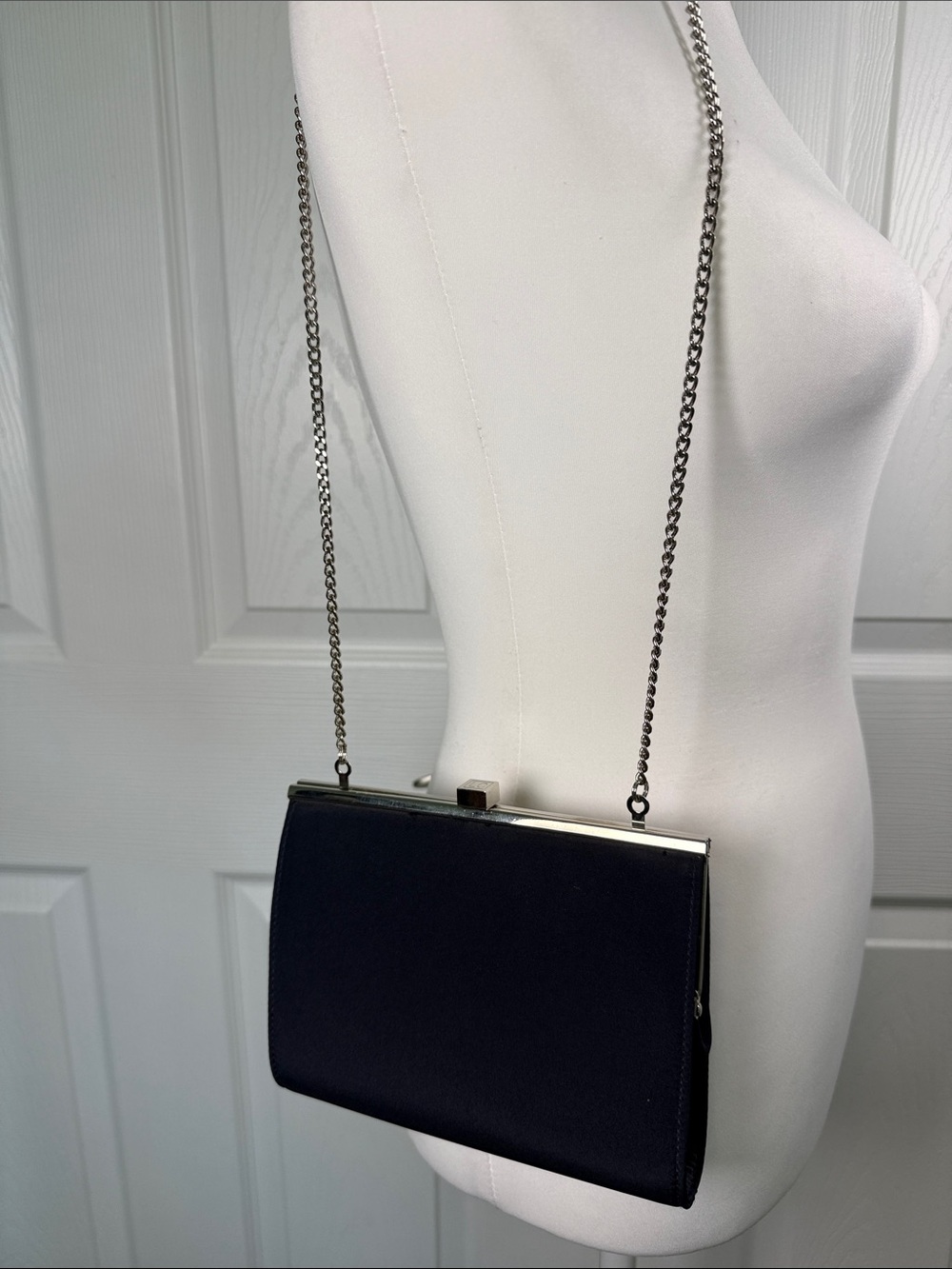 Y2K Liz Claiborne Black Clutch, purse Crossbody, shoulder Bag wedding evening ✨